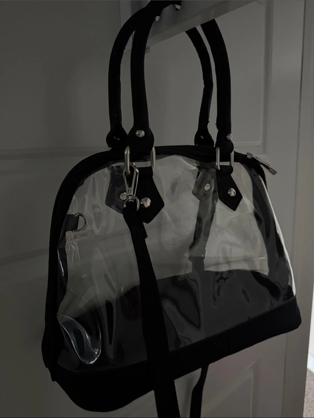 Clear Dome Shaped Top Handle Bag